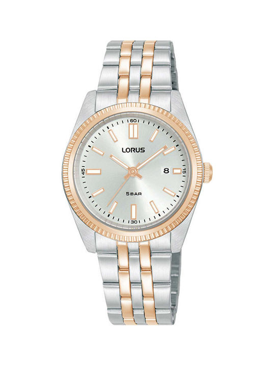 Lorus Classic Ρολόι με Ροζ Χρυσό Μεταλλικό Μπρασελέ