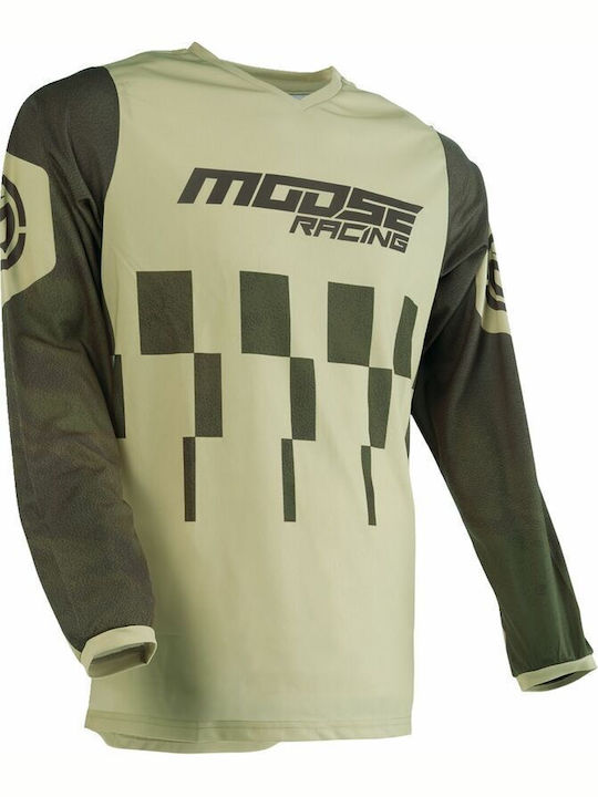 Moose Racing Qualifier Männer Motocross-Shirt Grün Farbe