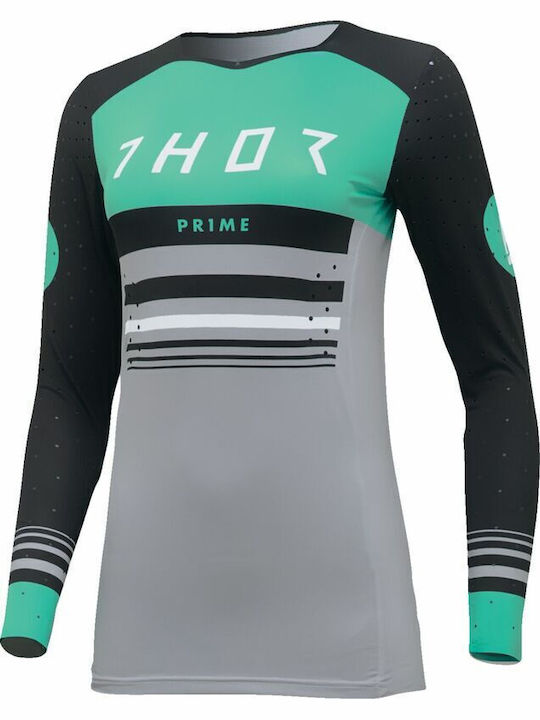 Thor Prime Pentru femei Tricou Motocross Mânecă lungă Gri Culoare