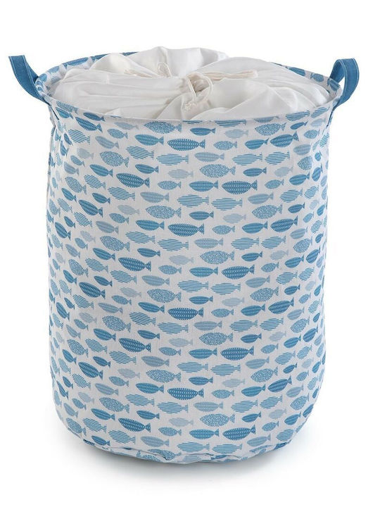 Versa Laundry Basket Fabric 38x48x38cm Turquoise