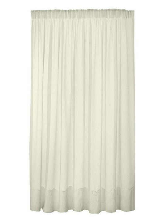Sunshine Curtain with Pencil Pleat Ecru 300x280cm