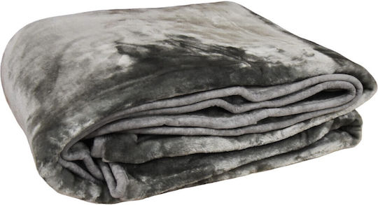 Decotelia Velvet Blanket Single 160x240 cm Grey