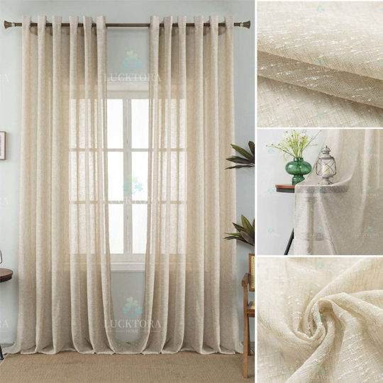 Bazaar247 Mit Grommet Beiges Vorhang 270x290cm