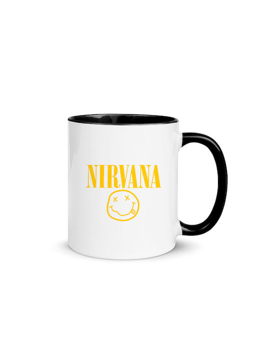 Nirvana Κούπα Κεραμική Μαύρη 330ml