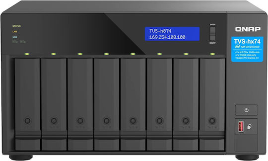QNap NAS Tower με 3 θέσεις για HDD/SSD και 2 θύρες Ethernet (TVS-h874-i7-32G)