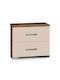 Wooden Bedside Table Ecru 52x46x35cm