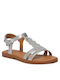 Geox Παιδικά Πέδιλα J Sandal Karly Ασημί