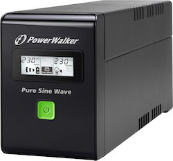 Powerwalker VI 600 SW FR UPS Line-Interactive 600VA 360W με 2 Schuko Πρίζες