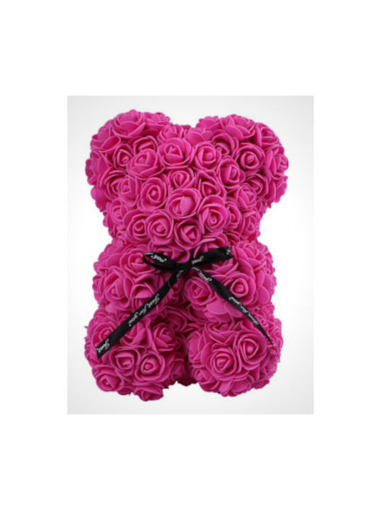 Ursuleț din Trandafiri Artificiali Fuchsia 25cm...