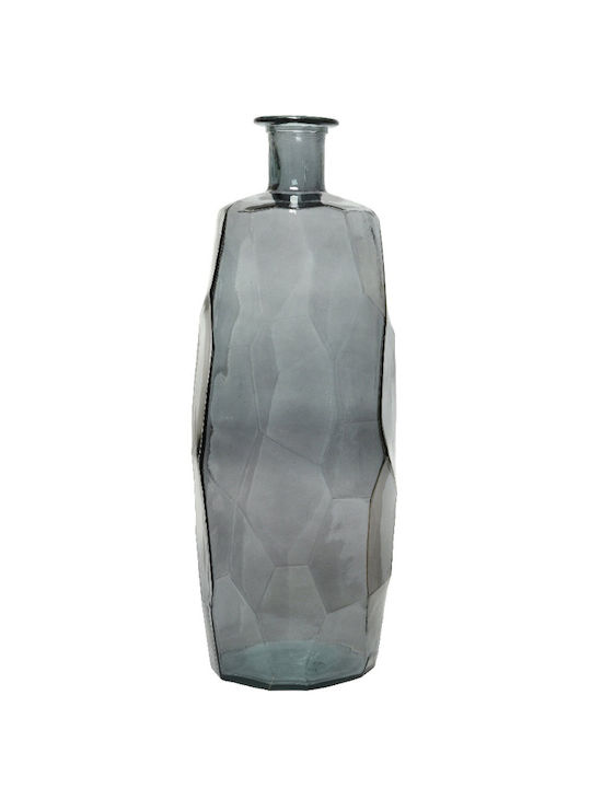 Decorative Vase Glass Gray 27x75cm 1pcs