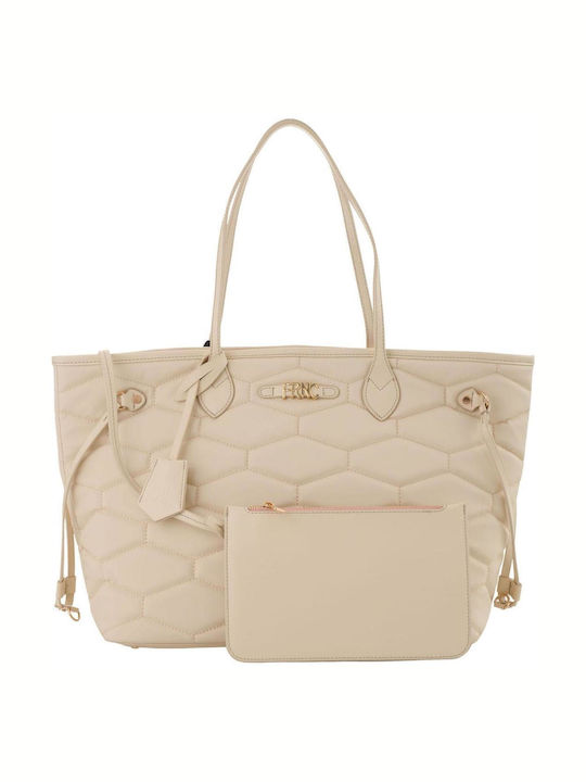 FRNC Damen Tasche Schulter Beige