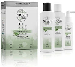 Nioxin Unisex Hair Care Set Scalp Relief Kit with Conditioner / Serum / Shampoo 3pcs