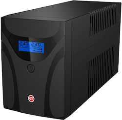 GT POWERbox UPS Line-Interactive 1500VA 900W με 4 Schuko Πρίζες