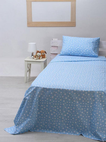 Sunshine Sheet Set Single Cotton Feelings 22 Blue 165x270cm 3pcs