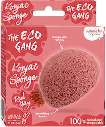 The Eco Gang Konjac Sponge Red Clay Konjac sponges Facial Cleanser 1pcs
