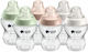 Tommee Tippee Set Plastic Baby Bottles Anti-colic with Silicone Teat for 0+ Months Multicolored 260ml 6 Pieces