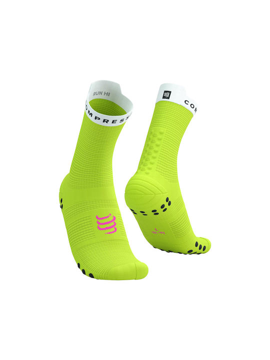 Compressport Pro Racing Socks V4.0 Чорапи за Бягане Жълт 1 чифт