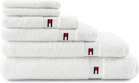 Tommy Hilfiger Badehandtuch Legend 100x150εκ. White Gewicht 540gr/m²