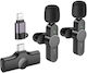 Borofone BFK12 Trophy (Type-C & Lightning) Set Drahtlos Mikrofon Πέτου, Clip On für Gesang