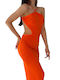 Maxi Rochie Tricotat Orange