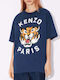 Kenzo Femeie Supradimensionat Tricou Midnight Blue