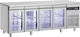 Inomak Frigider Inoxidabil de Banc 571lt cu Sertar și Unitate de Răcire L224xl70xH93cm