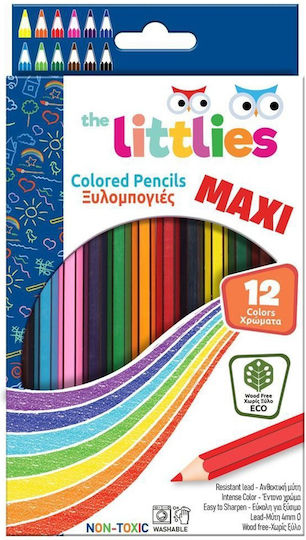 The Littlies Ξυλομπογιές Σετ 12 χρώματα (6 Συσκευασίες)