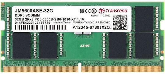 Transcend DDR5 με Module 1x32GB και Ταχύτητα 5600 για Laptop