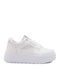 Γυναικεία Flatforms Sneakers Λευκά