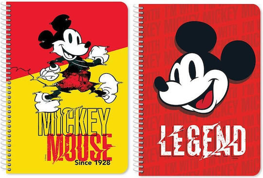 Disney Spiral Heft Geregelt A4 60 Blätter 2 Themen Mickey 1Stück (Μiverse Designs)