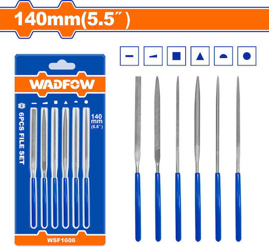 Wadfow WSF1606 Set of Files with Handle 6pcs