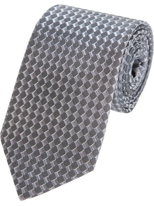 Herren Krawatte Seide Gedruckt in Gray Farbe