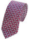 Men's Tie Silk Printed in Burgundy Color