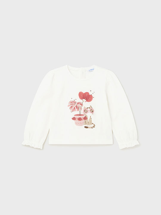 Mayoral Kids Blouse Long Sleeve Ecru