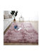 To megalo pazari Soft Touch Non-Slip Shaggy Furry Lilac Runner Rug 80x180cm
