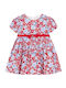 Children's Dress Short Sleeve Satin Red