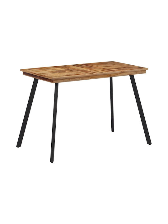 Tisch Speisesaal aus Massivholz & Metall Solid wood teak 120x62x76cm