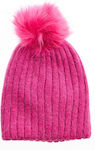 Verde Pom Pom Beanie Beanie in Fuchsie color