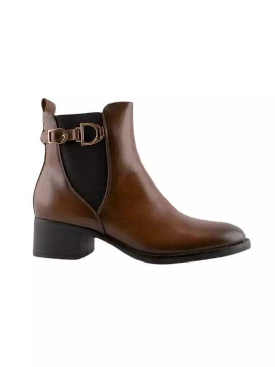 Stiefeletten Damen mit Pelz Braun