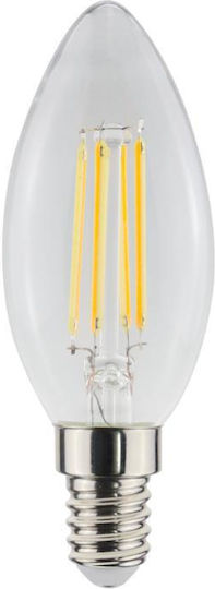 Toshiba LED крушка 4.5W за фасунга E14 и форма C35 Топло бяло 470лм Димируем
