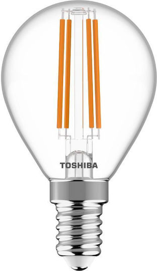 Toshiba LED Bulb 4.5W for Socket E14 and Shape G45 Warm White 470lm Dimmable
