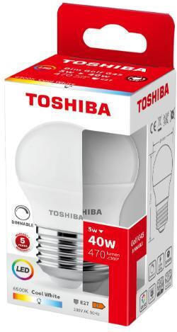 Toshiba Bec LED 5W pentru Soclu E27 și Formă G45 Alb rece 470lm Reglabil în intensitate