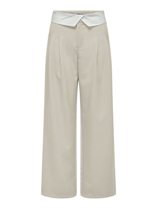Only Hw Damen Stoff Hose Pumice Stone Ecru