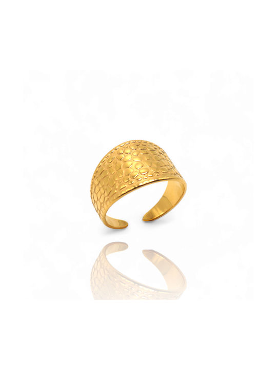 Women's Gold Plated Steel Ring