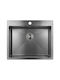 Laveo Ένθετος Νεροχύτης Inox Μ59xΠ51cm Γκρι