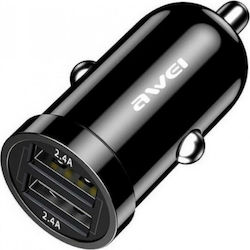 Awei Încărcător Auto cu Porturi 2xUSB-A