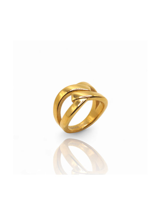 Women's Ring from Steel Gold Plated