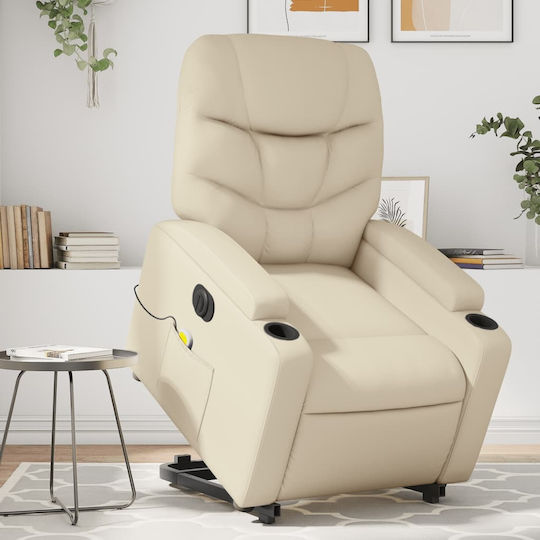 Фотьойл Relax Масаж С поставка за крака Крем 74x89x100см