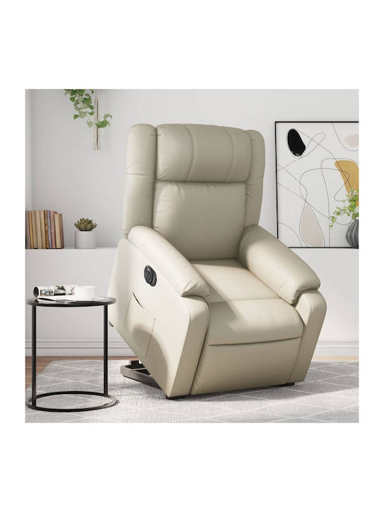 Фотьойл Relax С поставка за крака Крем 77x95x99см