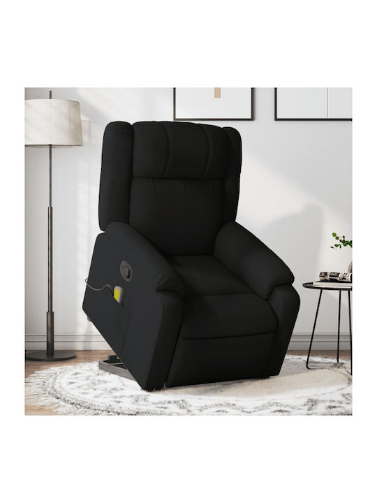 Πολυθρόνα Relax Massage με Υποπόδιο Μαύρη 77x95...